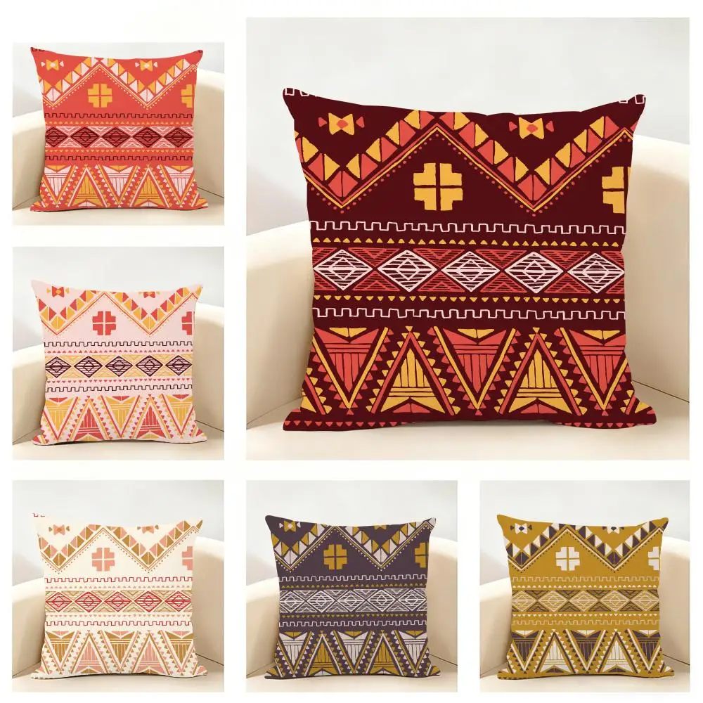 

Bohemian Ethnic Cushion Cover Linen Minimalist Soft for Sofa Bed Home Room Decor