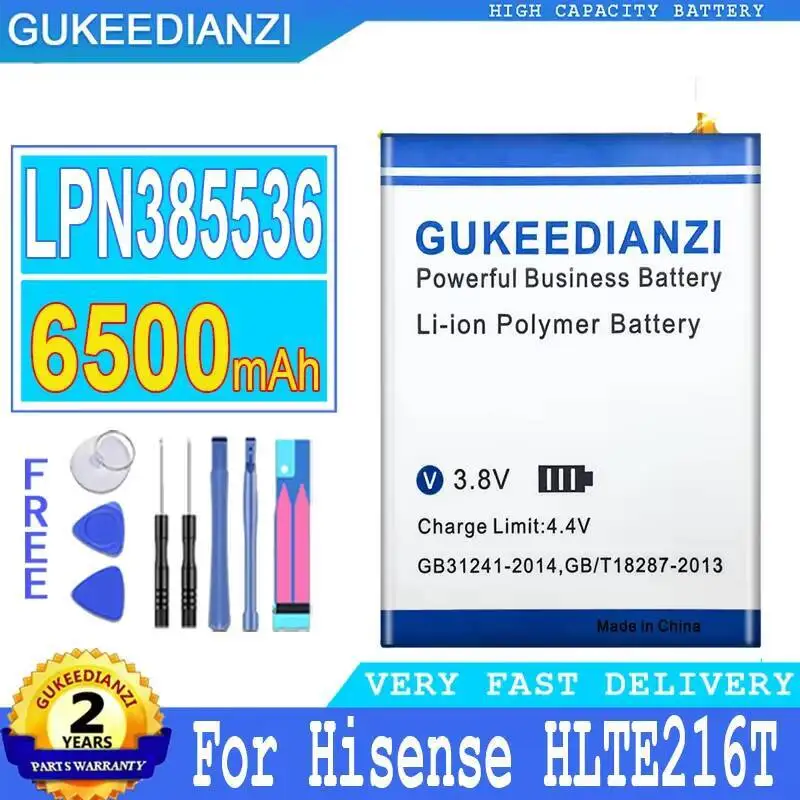 

For Hisense HLTE216T High Performance LPN385536 6500Mah Mobile Phone Battery
