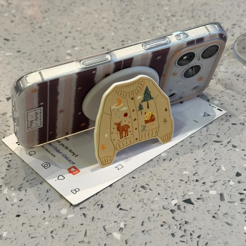 Griptok Magnetic Holder for Cell Phone with Sweet Korean Cartoon Autumn Compatible with IPhone 16 and IPad Magsafe Smart Tok view 5