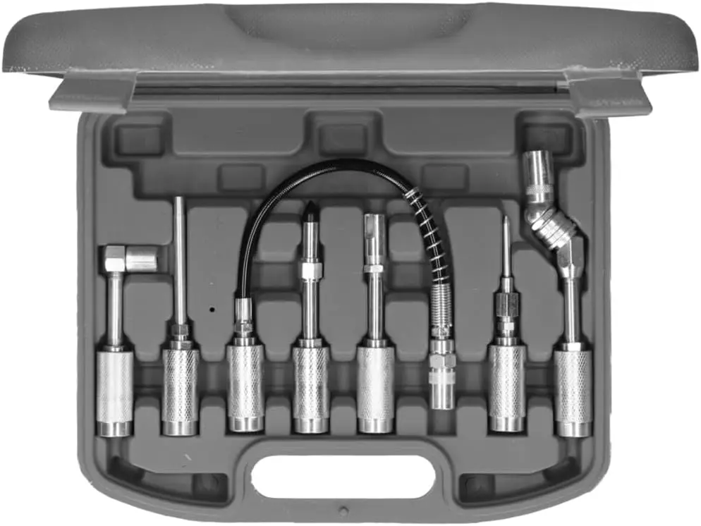 Grease gun adaptor set, 7 pcs