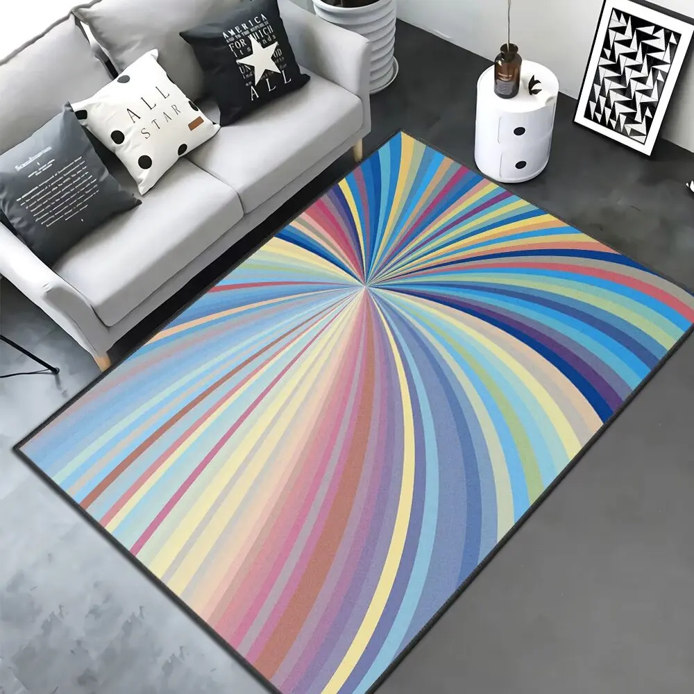 

Large size 3D Stereoscopic Vision Square Living Room Carpet Illusion Trap Pattern Home Bedroom Tea Table Floor Mat