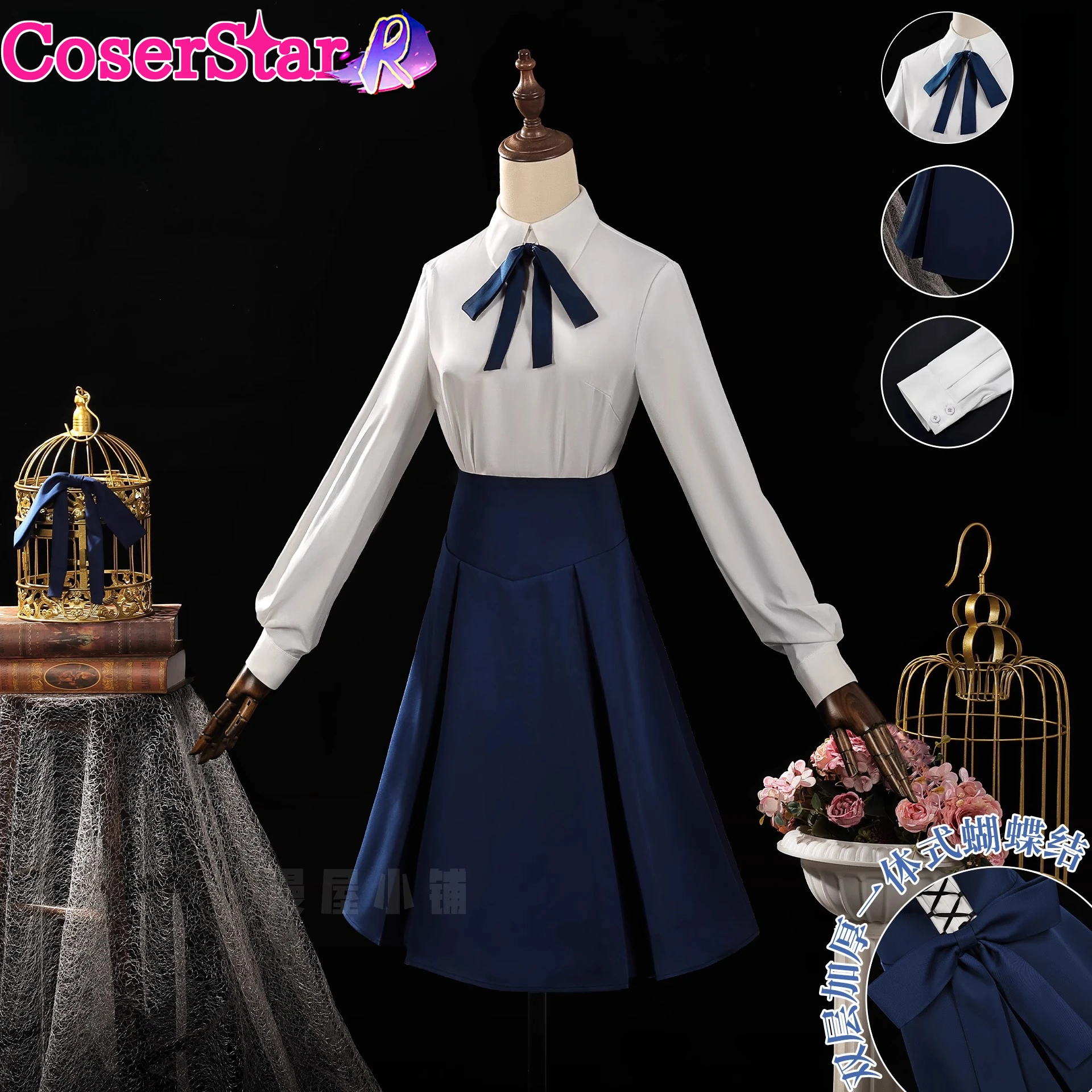 

CoserStar-R Fate stay night FGO Altria Pendragon Saber Daily Cosplay Costume Dress Role Play Wigs Outfit Halloween Party Uniform