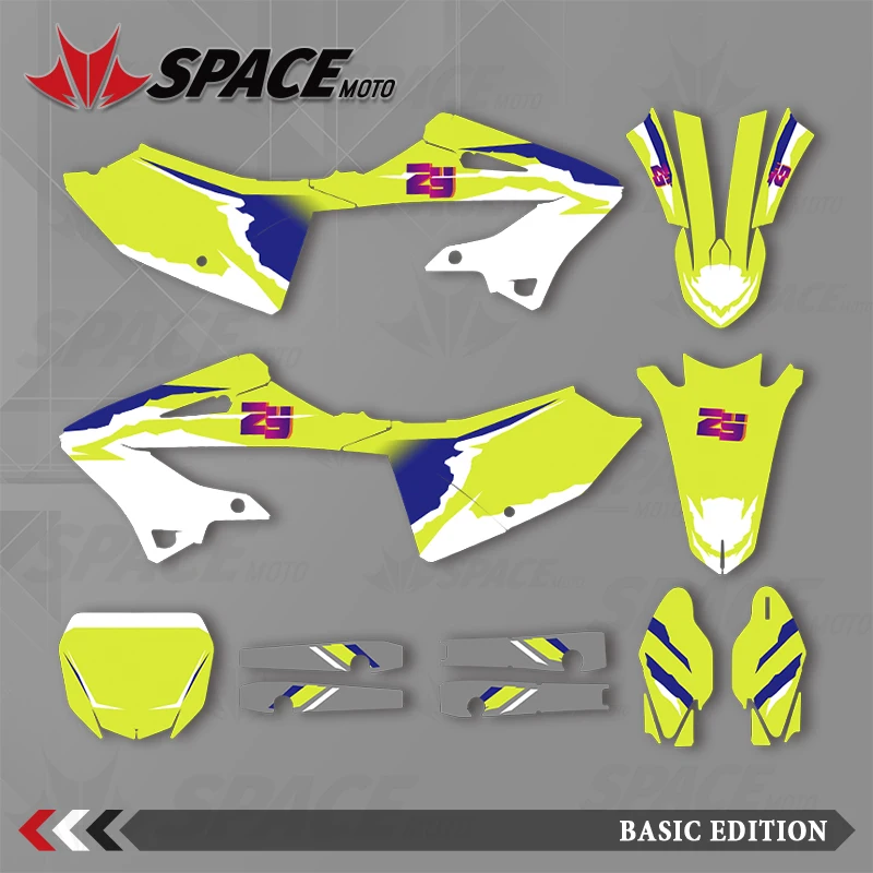

SPACE Graphics Decals Stickers Kits For YAMAHA YZ125 YZ250 2022-2024 YZ250X Number Name Background Customize