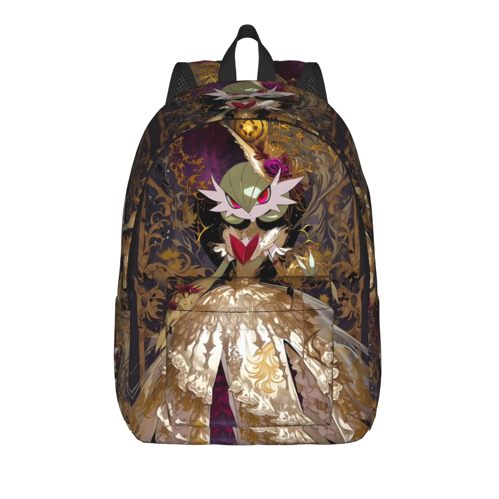 Fashion Pokemon Gardevoir Theme Backpack  Mochilas Cool For Work Office Zipper Closure Rucksack