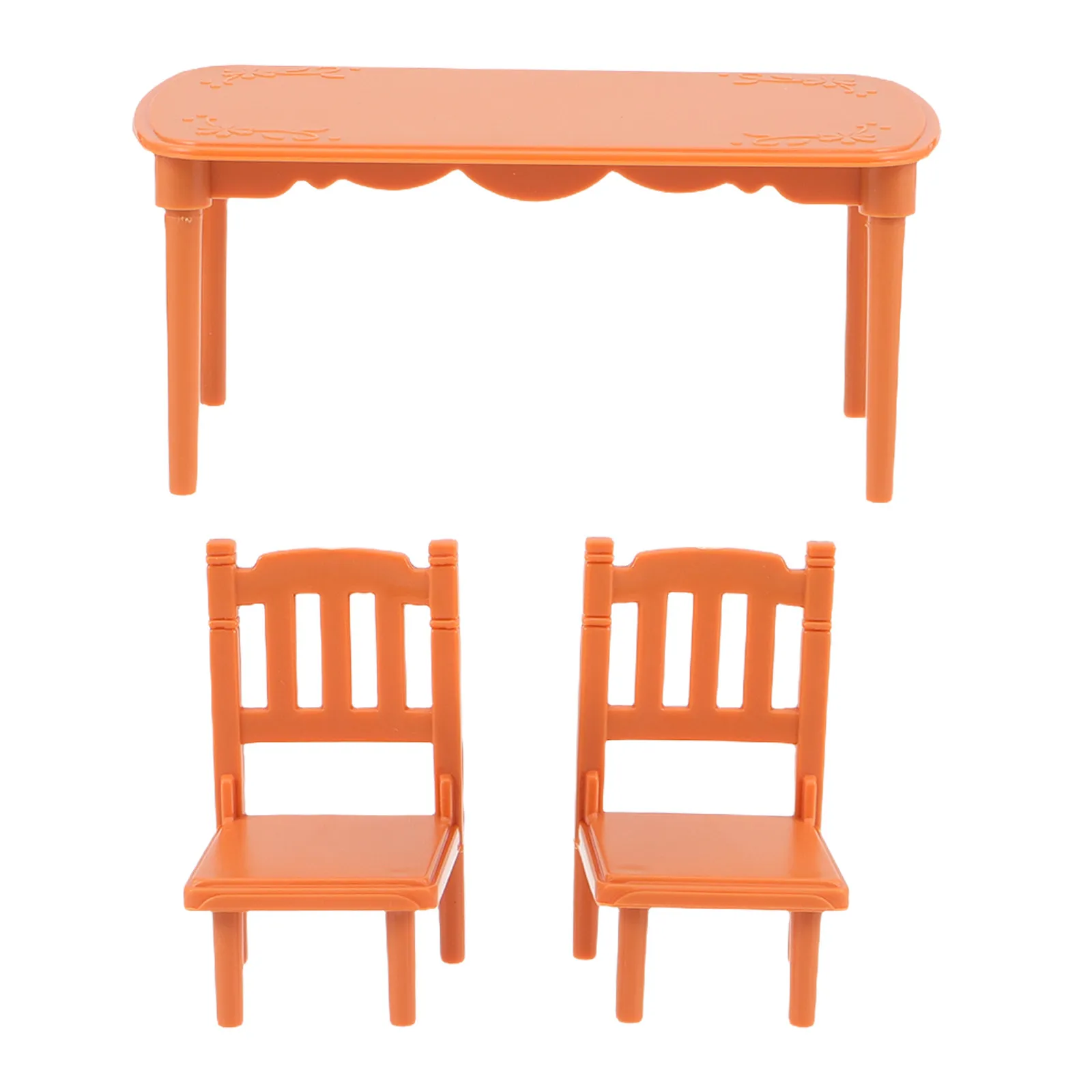

1 комплект миниатюрной мебели: стол и стулья, реалистичный мини-набор для столовой, для создания миниатюр кукольного домика