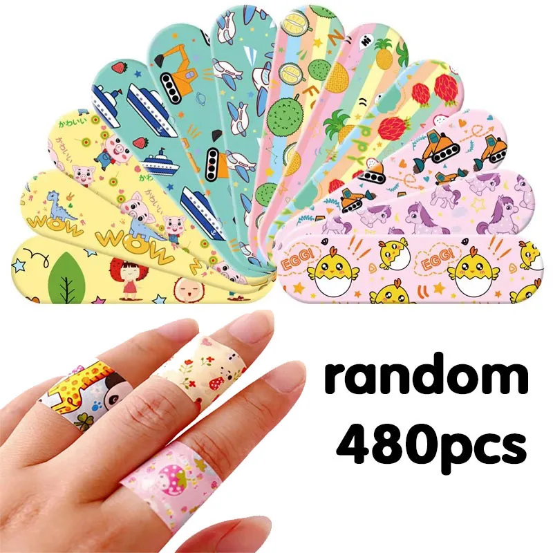 

10-480pcs Cartoon Patterned Wound Strips Curitas for Children Kid Patch Hemostasis Band Aid Adhesive Bandages Emergency Plaster