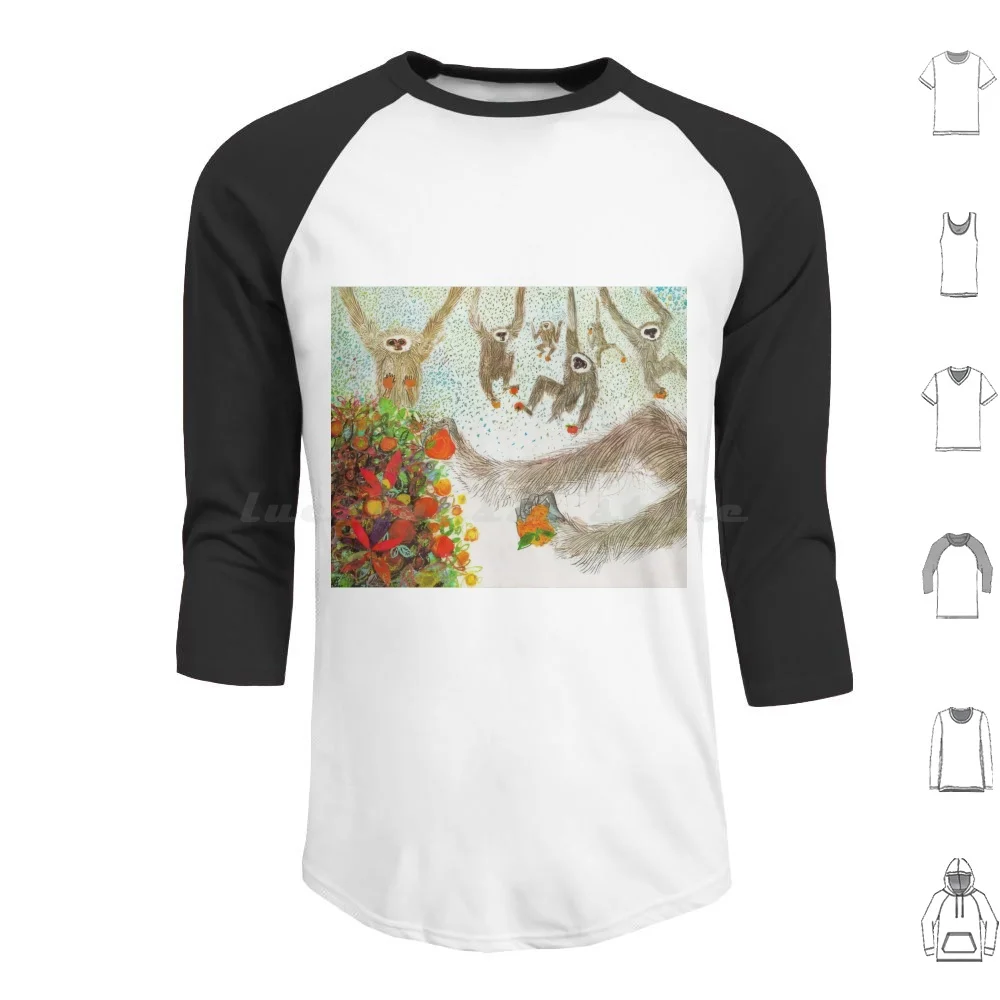 Colorful Animal Art : Inspired By Nature Hoodies Long Sleeve Colorful Art Animal Art Nature Art Childrens Illustration