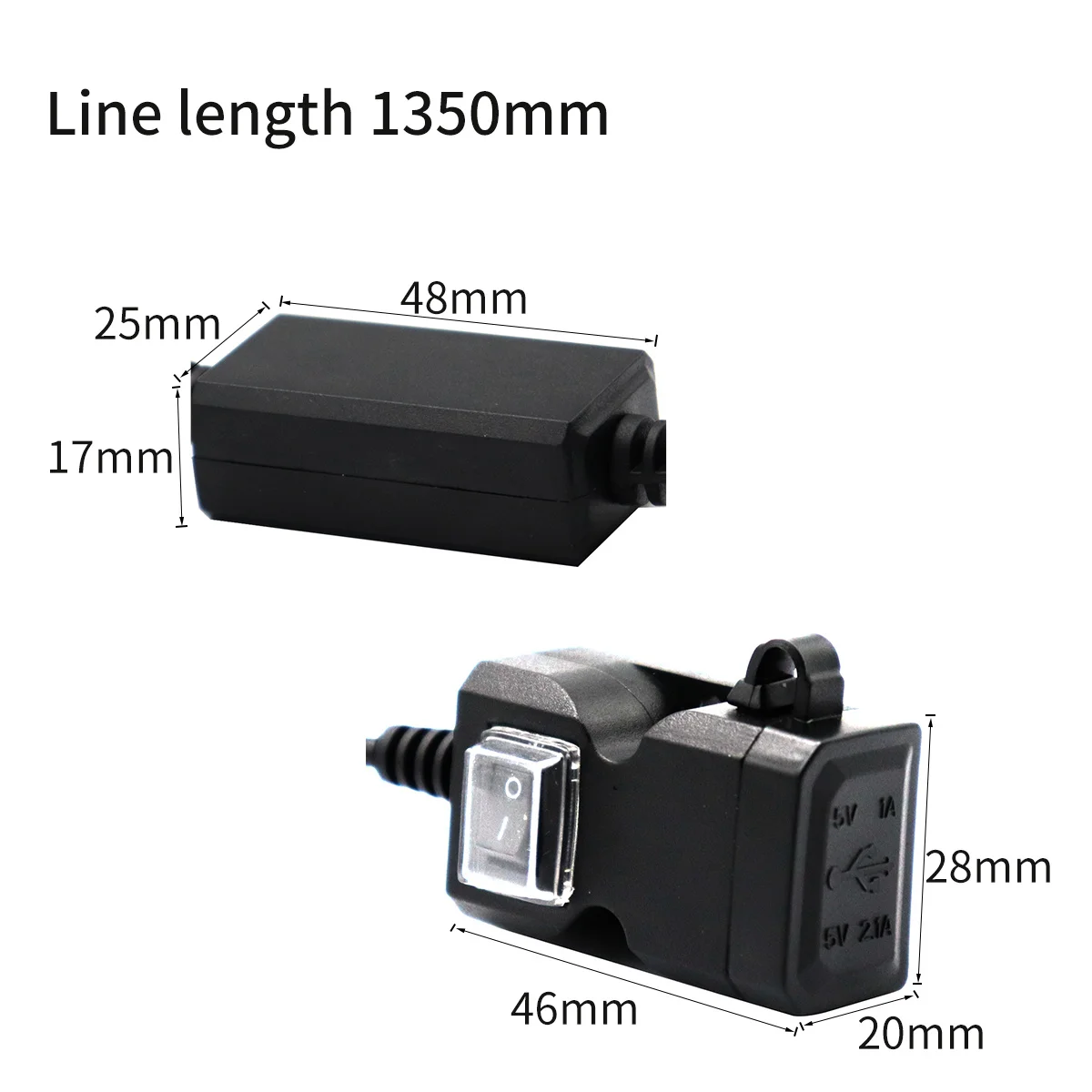 

USB мотоцикл водонепроницаемый двойной порт 3.1a адаптер розетки заднего зеркала переключатель на руле мотоцикл USB адаптер питания