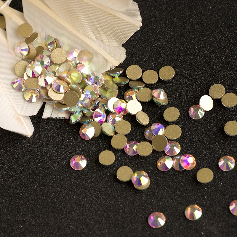 Yanruo 2058NoHF SS20 Crystal AB 1440 Stück Nicht Hotfix Kristall Flatback Edelsteine Strass Trikot Hochzeitskleid – Detail 2