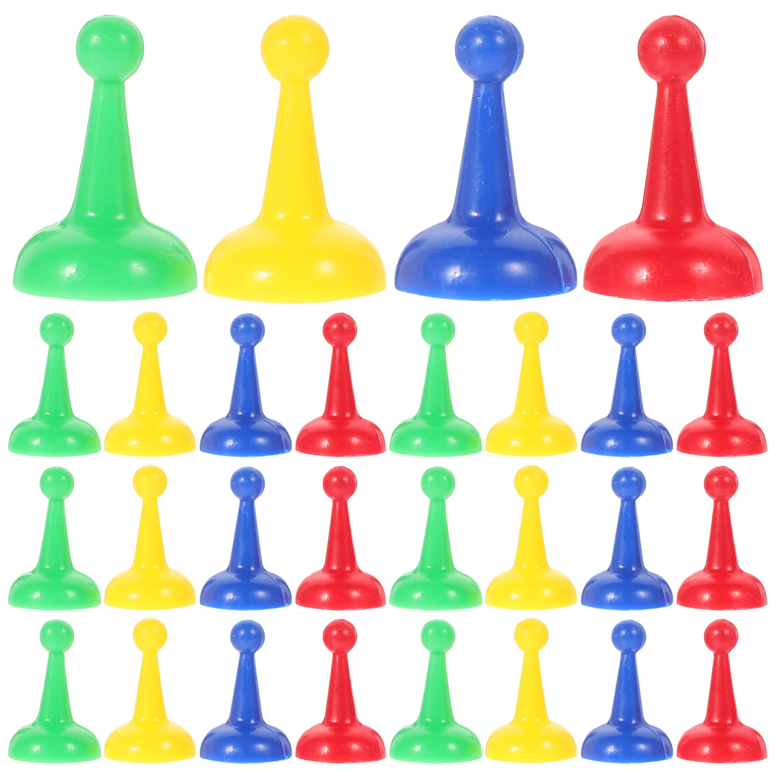 40 Pcs 게임 조각 탁상 구성 요소 체스 보드 게임 폰 장난감 교체 플라스틱 마커 체커 보드 토큰