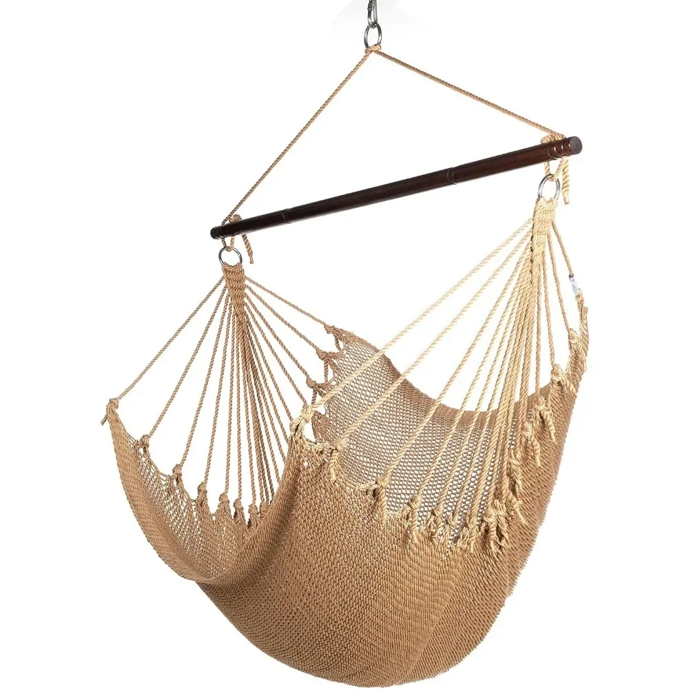 Cadeira de rede Jumbo Caribe com apoio para os pés - 55 polegadas - Poliéster Soft-Spun