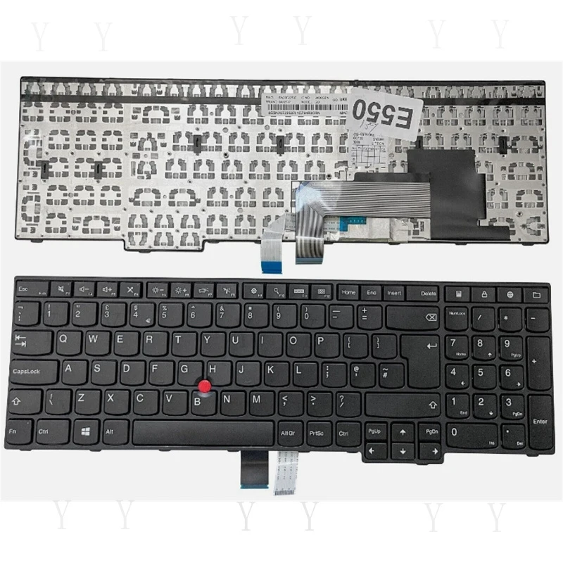 Teclado para Laptop Y+ para Lenovo ThinkPad E550 E555 E560 E550C E565 com Trackpoint