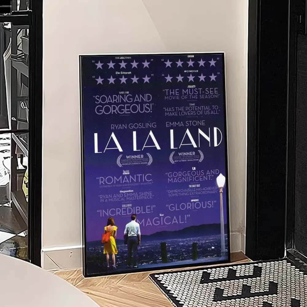 La La Land Movie Poster Vintage Posters Sticky Retro Kraft Paper Sticker DIY Room Bar Cafe Kawaii Room Decor