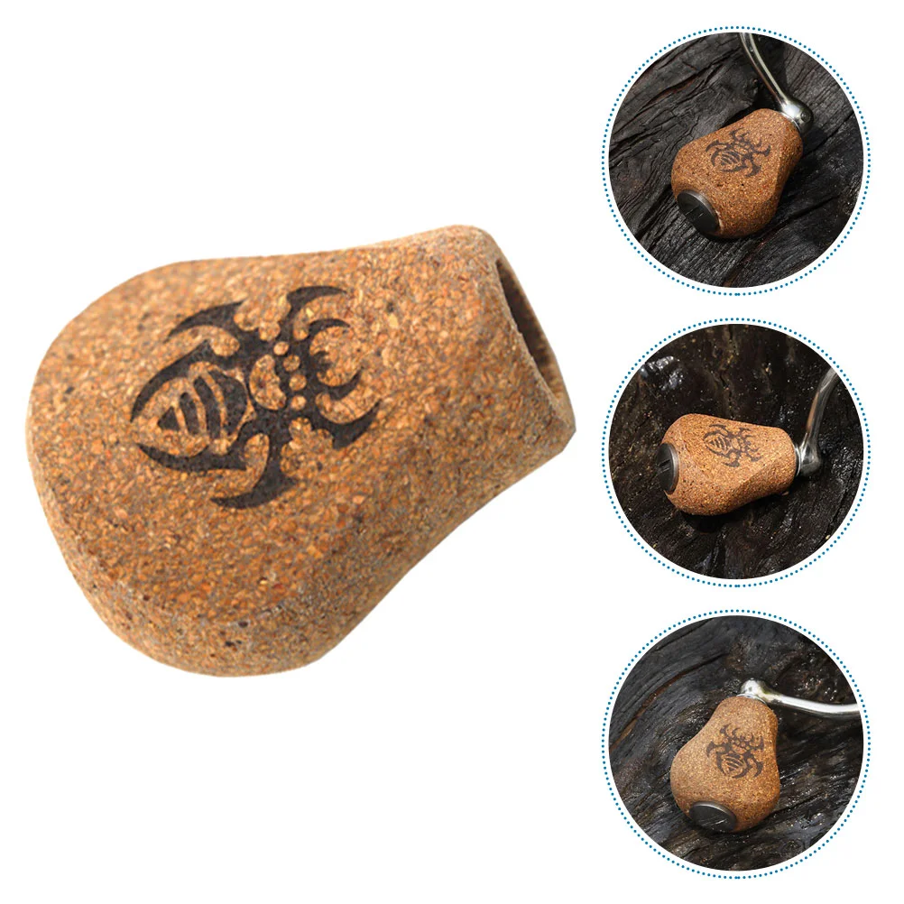 

Fishing Rod Grip Ball Tarantula Pattern Cork Knob Brackets Handle Tool Reel Soft Glue Imitation Wood Reels Accessories