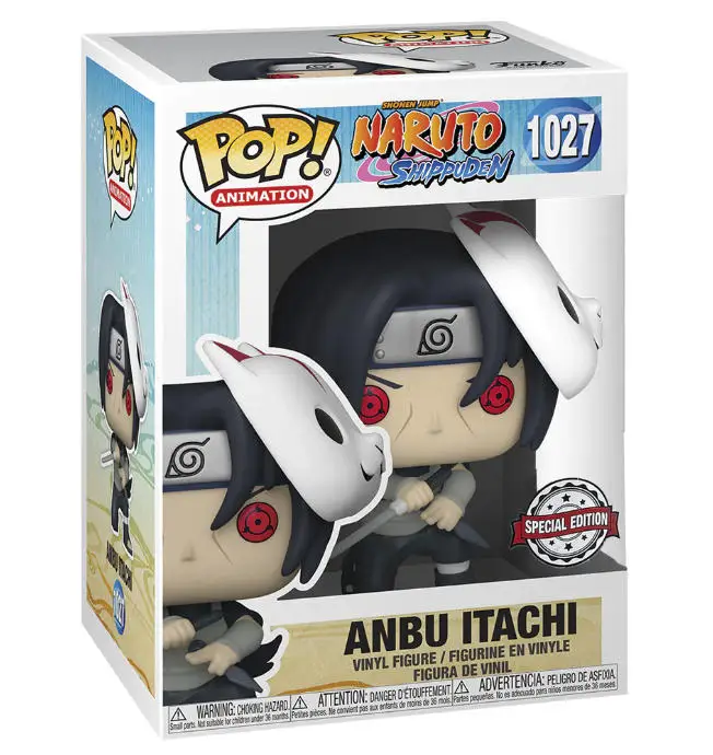 Funko POP NARUTO ANBU ITACHI 1027 #   Muñeco de Vinilo de Edición Especial, Figura de Acción Coleccionable, Modelo de PVC, Juguetes para Niños, Regalo de Cumpleaños
