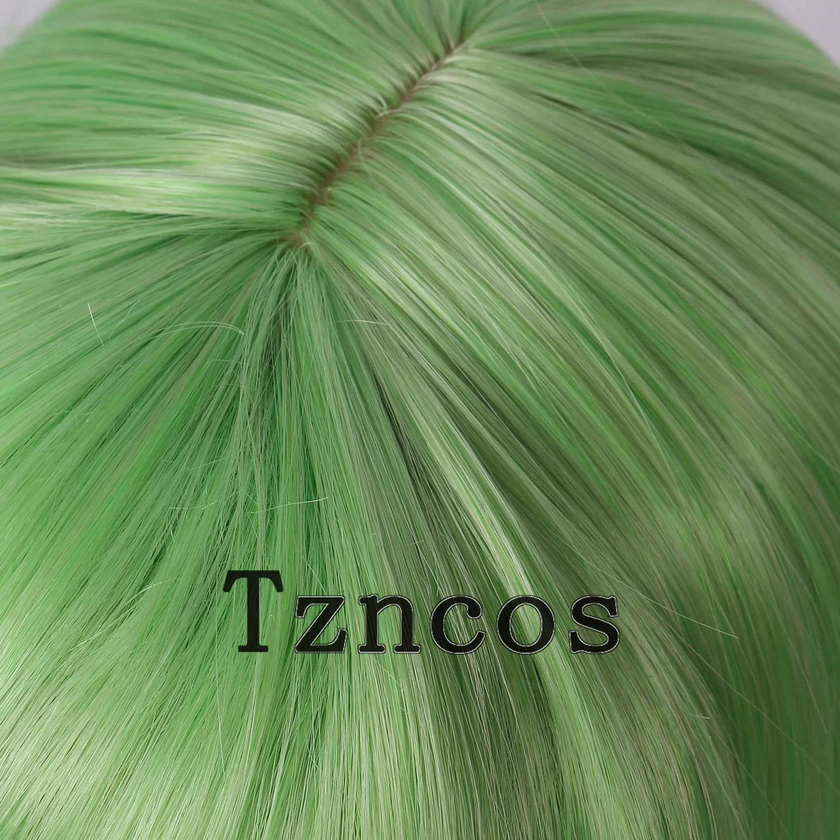 Tzncos C.C. Peruka do cosplay anime, długa, jasnozielona, syntetyczna, odporna na wysokie temperatury, peruka kostiumowa, peruka na Halloween.