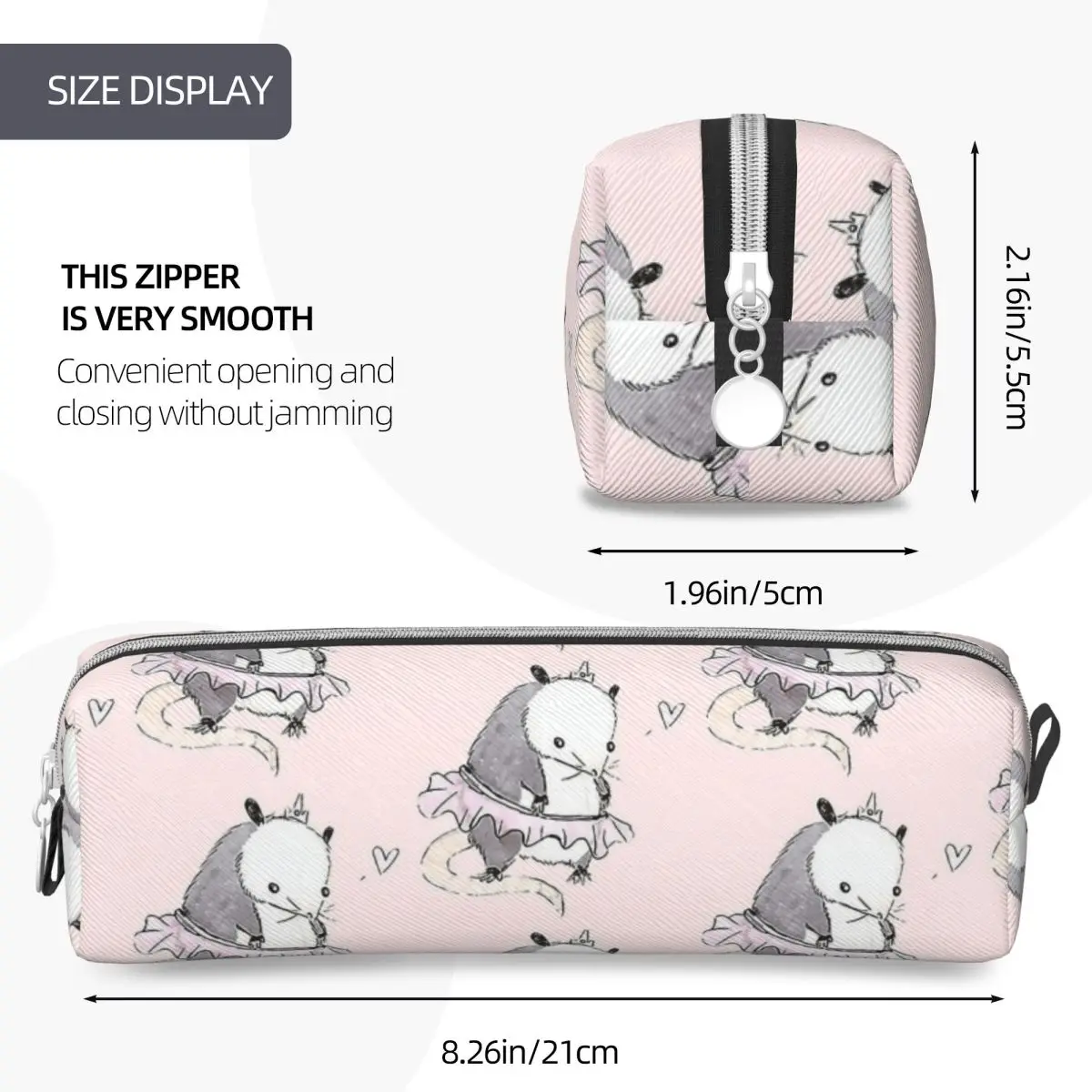 Possums The Most Creature Pencil Cases Classic Cute Opossum Pen Box Bags for Student Big Students School Gifts Pencilcases