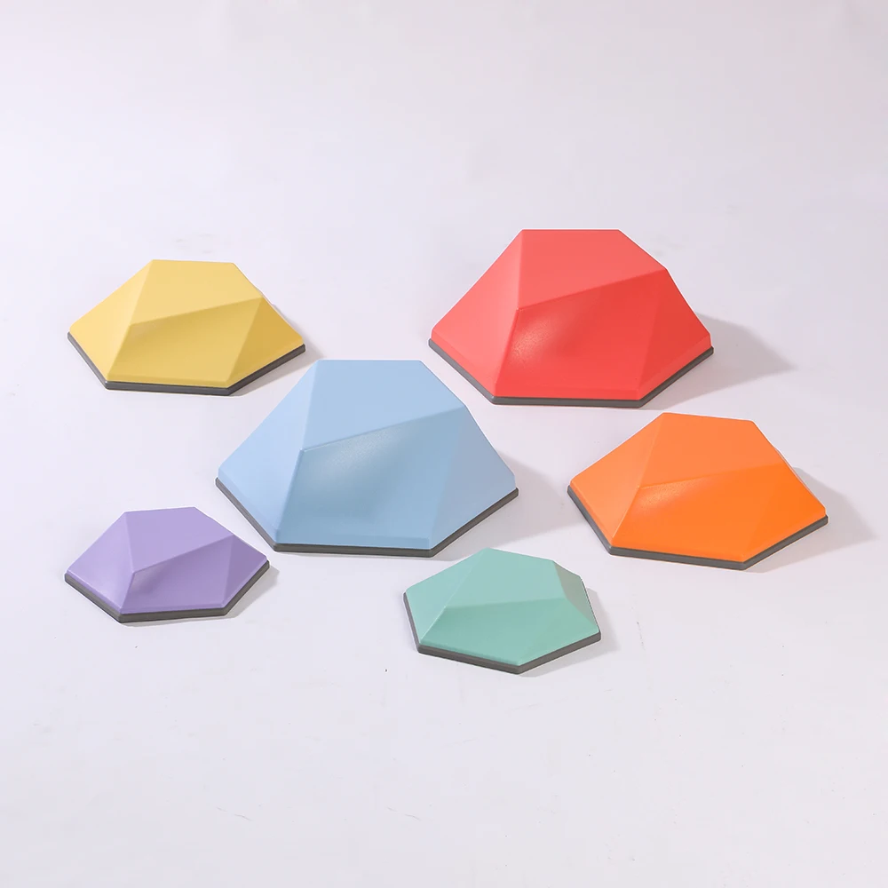 

Indoor & Outdoor Obstacle Course Kids Fitness Equipment Geometric Stepping Stone