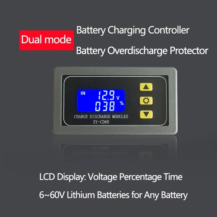 XY-CD60 Solar Battery Charger Controller Module DC6-60V Charging Discharge Control Low Voltage Current Protection Board Module