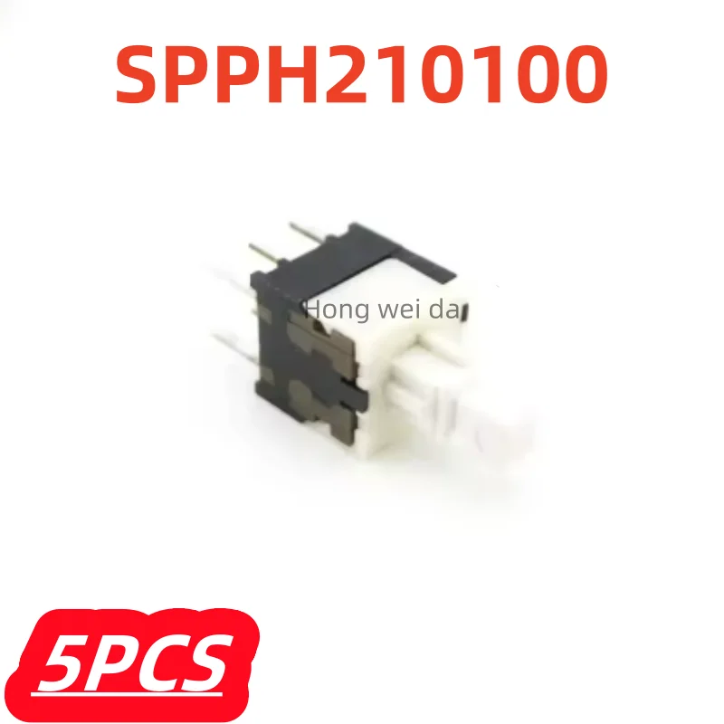 5Pcs/lot 100% New SPPH210100 Self-locking Switch Straight Into 6p Double Row Self-locking Switch 6X6 Square Button