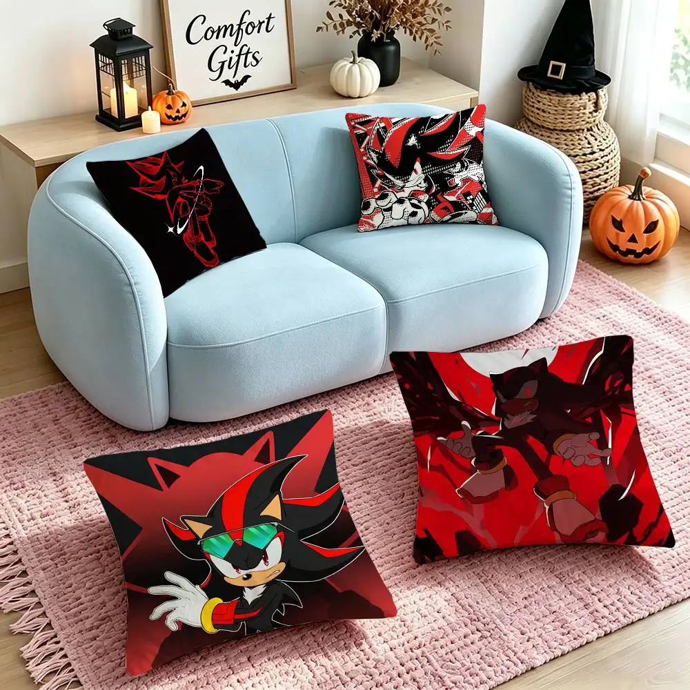 Shadow The H-Hedgehog Pillow Case Square Double-Sided Sofa Cushion Cover Bedroom Bedside Pillow