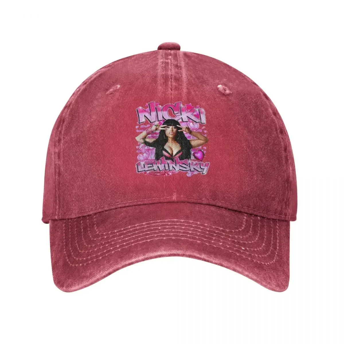 Retro Nicki Lewinsky Baseball Cap Outfit Distressed Washed  Minaj Dad Hat for Men Women Outdoor Running Golf Adjustable Fit