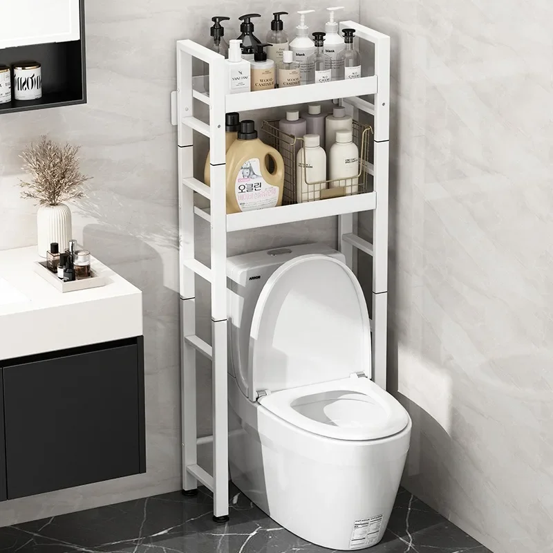 Spacious Over-Toilet Storage Cabinet-Bathroom Storage Solution with Adjustable Shelf,Open Shelf,White Finish-Ample Space Saver