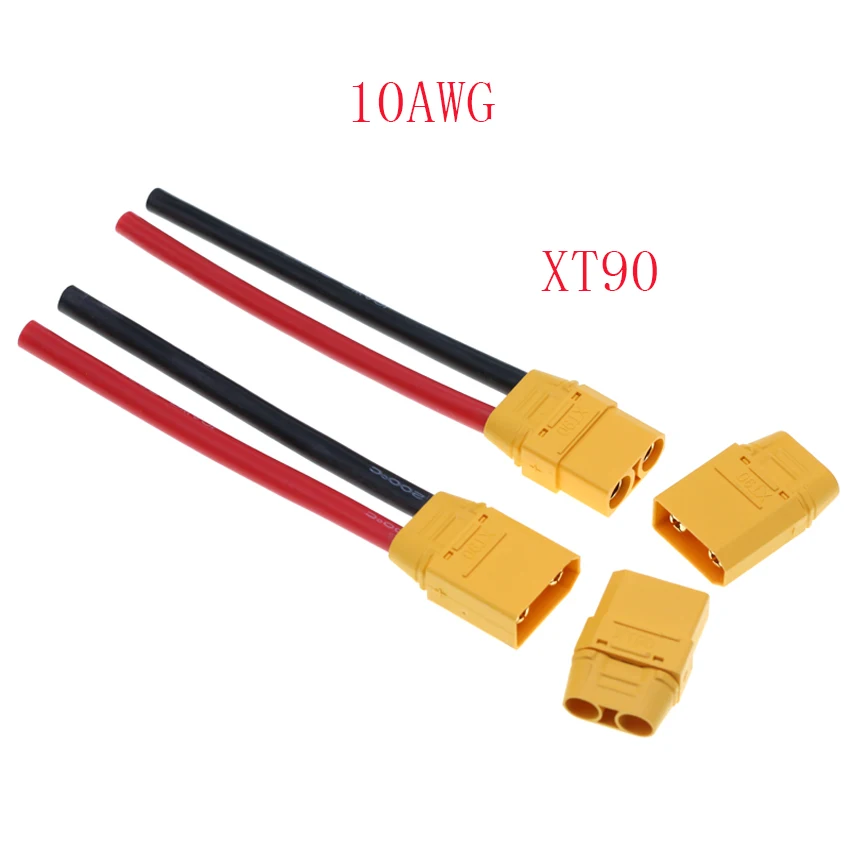 XT90 Cable Connector Male Female XT90S Plug with Sheath Cover 10AWG Silicon Wire for Battery ESC Balance Charging