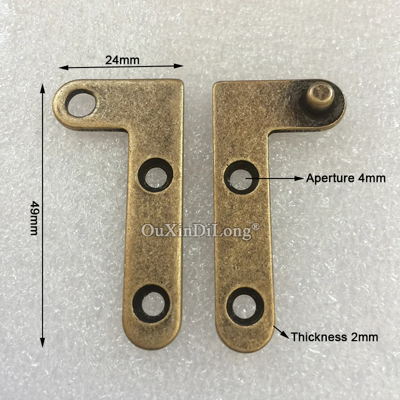 Brand New 10Pairs Solid Pure Brass Door Pivot Hinges 360° Rotary Inset Hidden Cabinet Hinges Install Up and Down