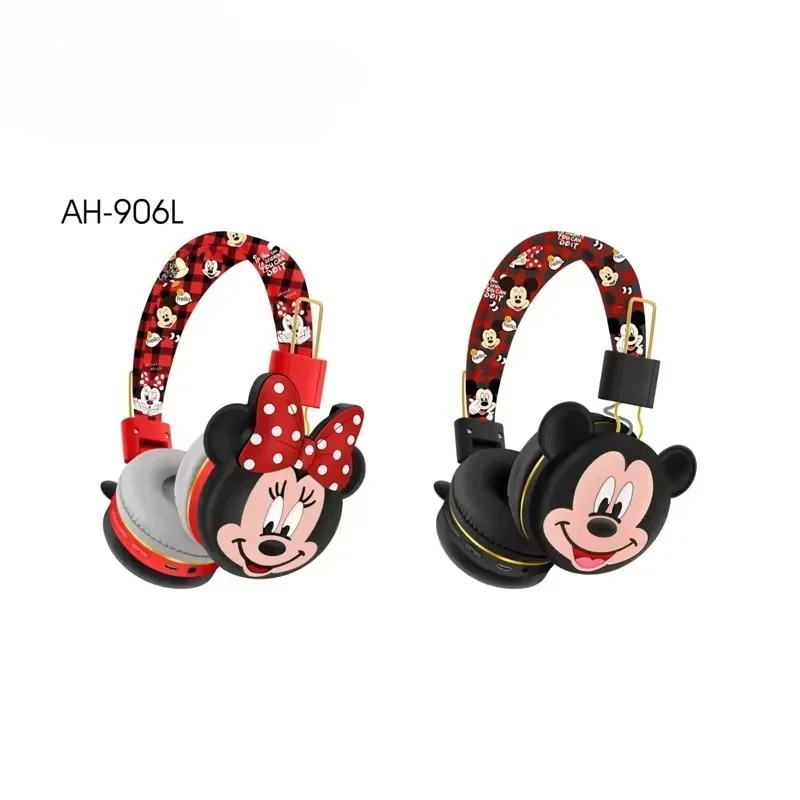 

Disney Bluetooth Headphones Mickey Minnie Wireless Earbuds HIFI Sound Foldable Headsets with Mic Anime Cartoon Kids Gifts