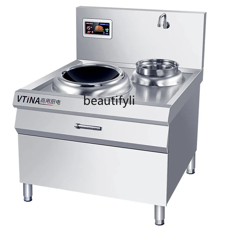 

Commercial Concave High-Power Hotel Restaurant Kitchen Cooking Electric Frying Oven Single-Head Stove 15kW Stove