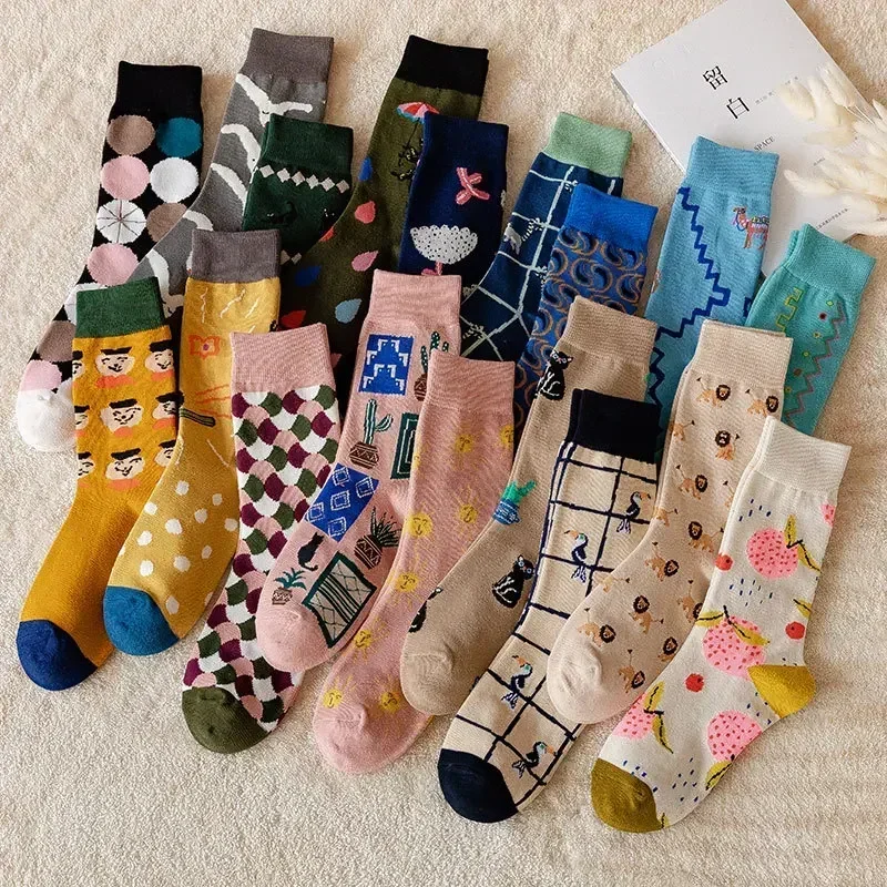 Chaussettes tube en coton japonais, nouvelle version coréenne, tendance, personnalité, net, rouge