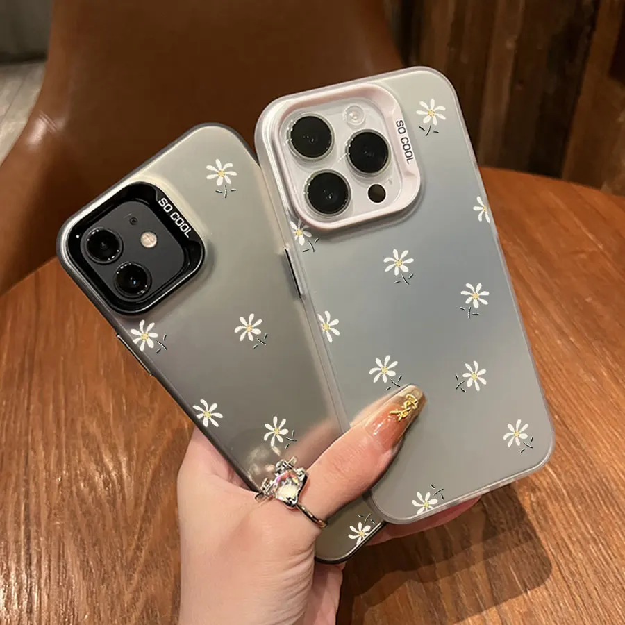 Teléfono pequeño de crisantemos para iPhone 17 a 11 Pro Max Plus