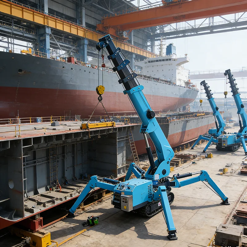 

Customized Multi-Functional Small Spider Crane Hydraulic Crawler Crane Compact Structure For Confined Space Lifting Work