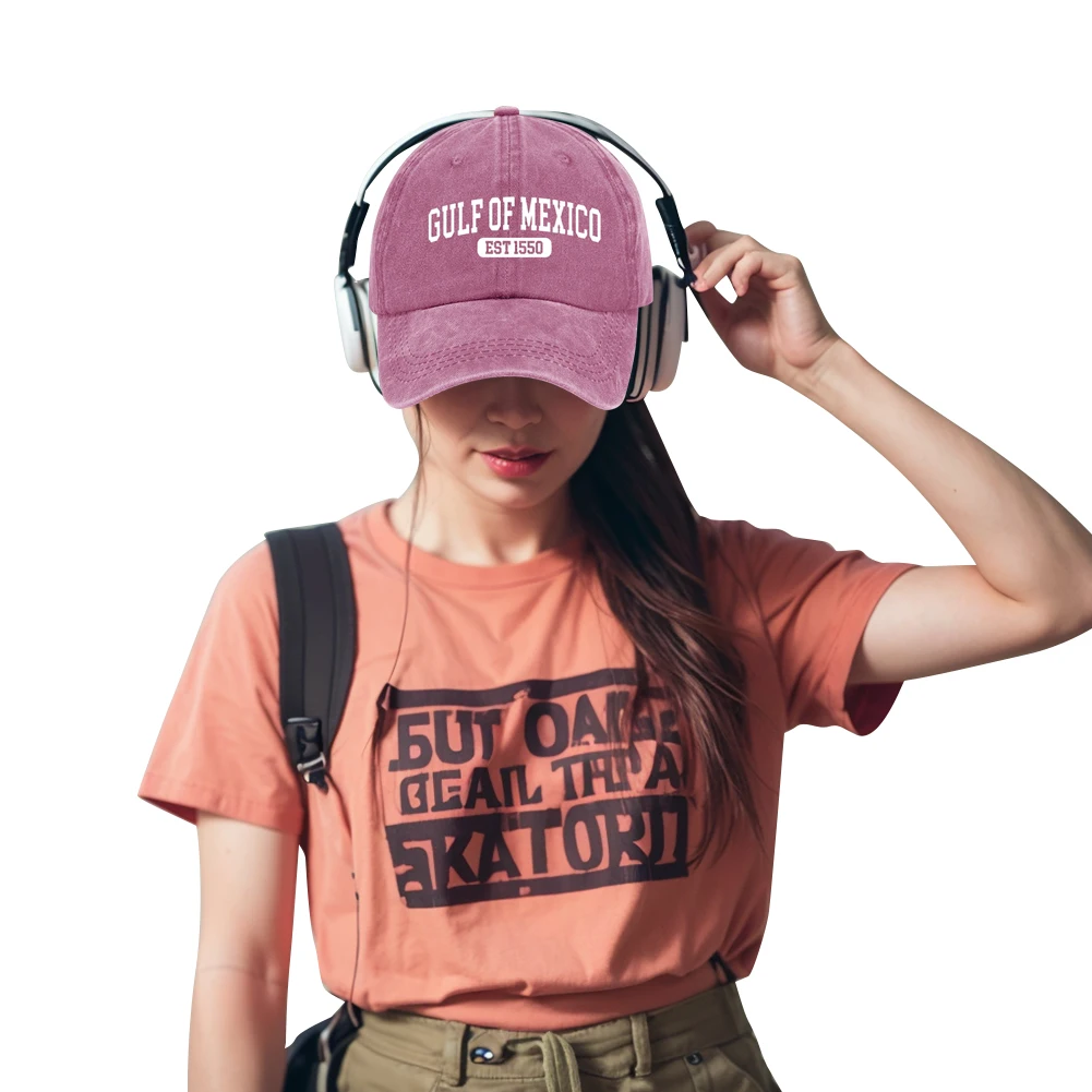 

Бейсболка Gulf of Mexico Est 1550, винтажная кепка Gulf of Mexico, унисекс, из выстиранного хлопка, регулируемая, для гольфа, для мужчин и женщин