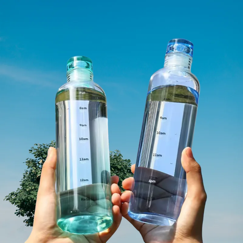 

700 мл новейшая чашка для воды, спортивная бутылка для воды со шкалой времени, пластиковый портативный контейнер для воды, противоударная уличная бутылка для воды