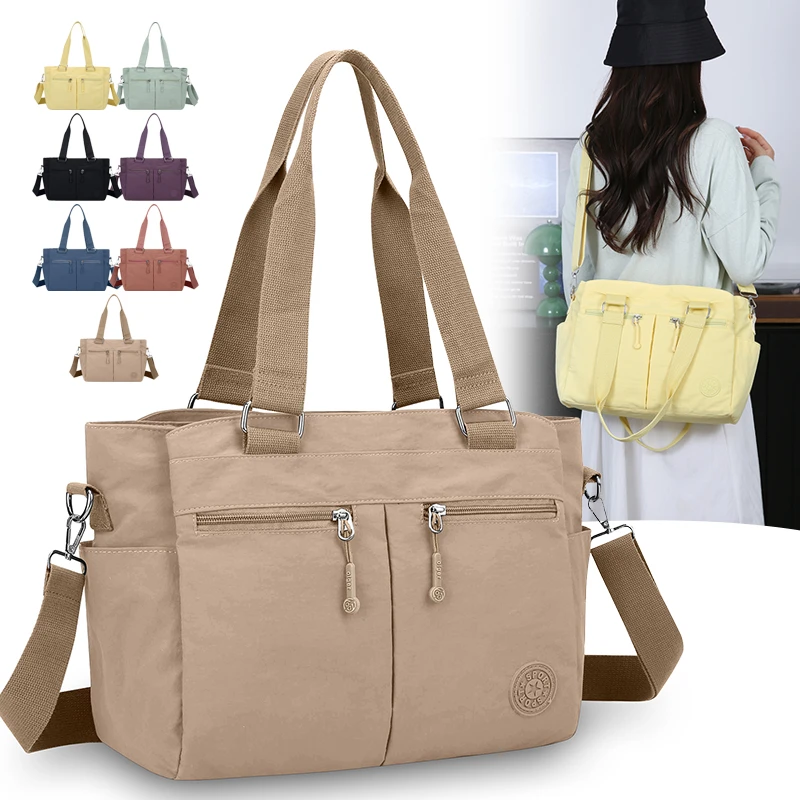 Damen-Shopper aus Oxford-Gewebe mit großer Kapazität, leichte, strapazierfähige Schultertasche, Handtasche für Freizeit, Arbeit, Pendeln und Reisen. – Detail 14