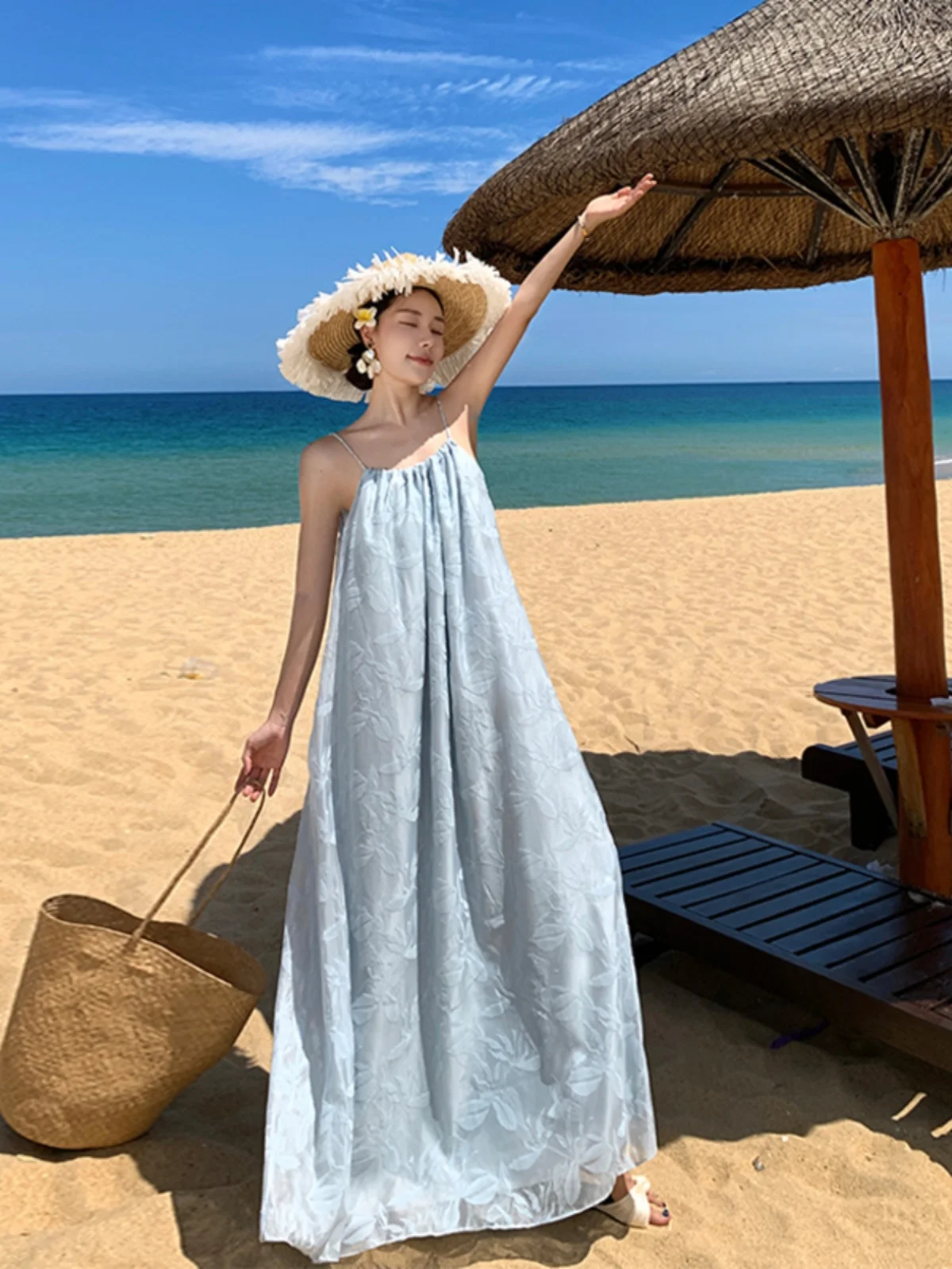 Beach Vaion Floral Print Off-oulder Strapl Dr Beautiful Island Sle Casual Loose Waist Skirt A-Line Summer Dr