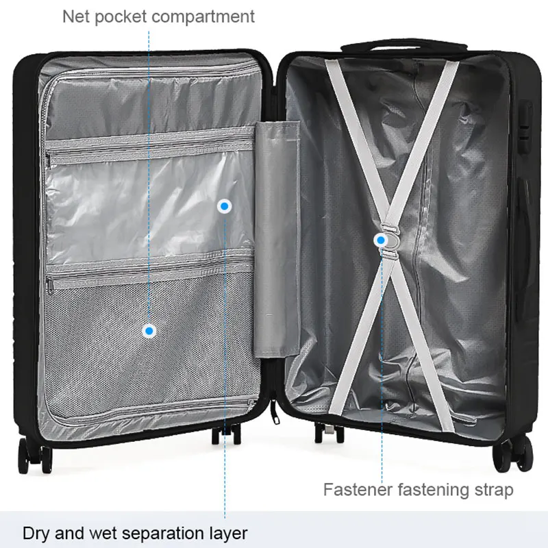 Luxury Design Carry On Suitcase Set PC Travel Rolling Luggage 16 Inch with 12 Inch Small Suitcase