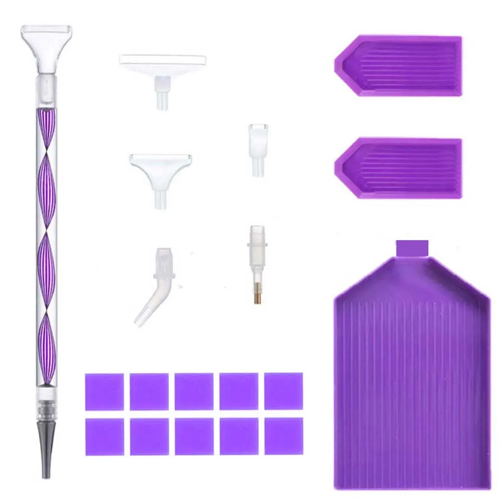 Diamond Drawing Tool Pattern Dot Diamond Pen Multi functional DIY Round Diamond Adhesive Diamond Pen Combination Set