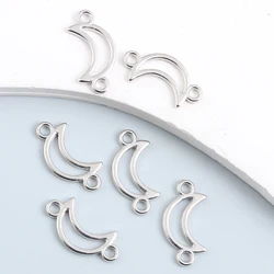 50pcs New Moon Alloy Charms Connector Fashion Pendants For Making Handmade DIY Jewelry Findings Accessories Necklace Crafts