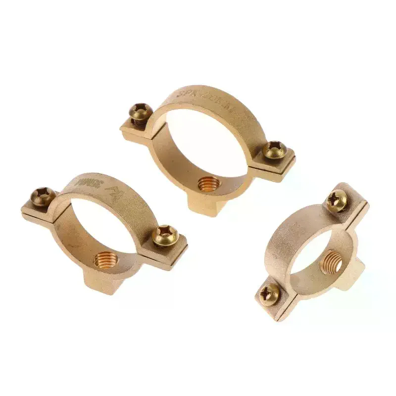 1 Pc 15/22/28/35/40MM Fit OD Tube Brass M10 Pipe Clamp Bracket Support Hanger Fixed Plumbing Water Replacement Parts