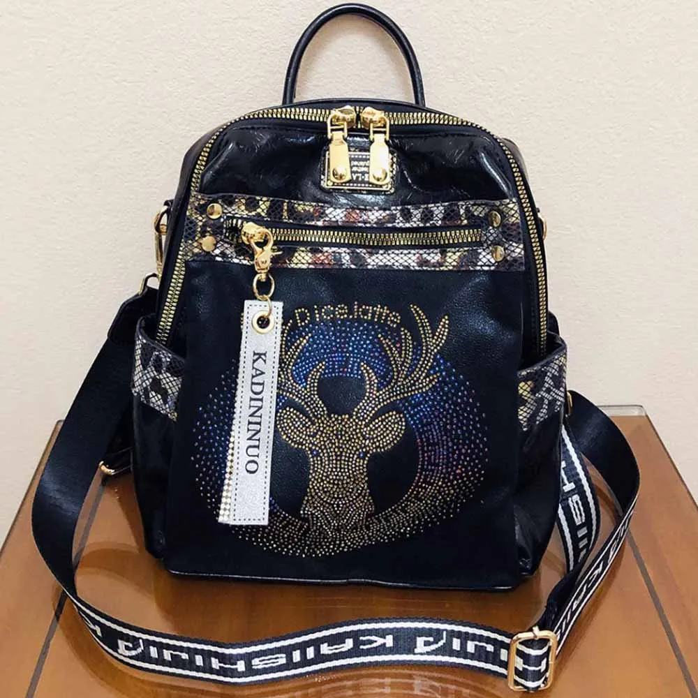Nowy damski wysokiej jakości plecak ze sztucznej skóry wielofunkcyjna torba na ramię moda damska duży rozmiar kobiecy codzienny plecak na co dzień