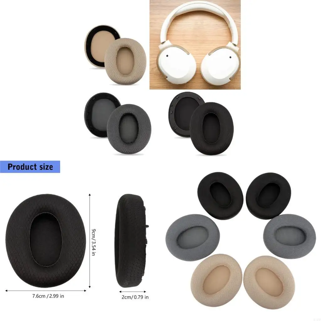 E1PF 1 Pair Replacement Ear Pads for W820NB K820NC Headphone Soft and Comfortable