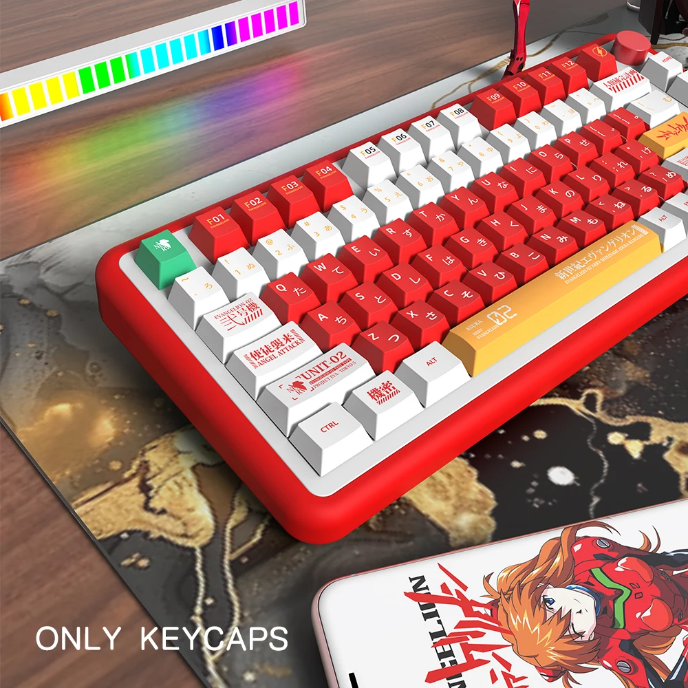 Imagem -05 - Keycaps Personalizados dos Desenhos Animados para Teclado Mecânico Cherry Profile Pbt Keycap Gmk Cherry mx Switch Inglês e Japonês 156 Teclas