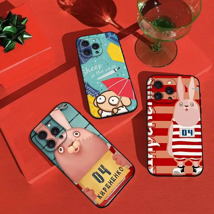 Чехол для телефона U-usavichers для Iphone 16, 15, 11, 13, 14, Pro Max 7, 8 Plus X Xr Xs Max 12 mini, черный чехол-чехол