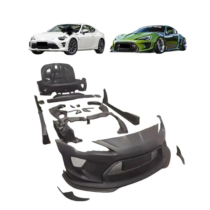 Robot Design Fiberglass Car Bumper Hood Body Kit for Gt86 and For Subaru BRZ Upgrade to Robot Wide Bodykit