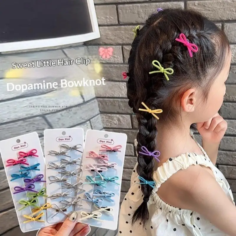 10 Stück süße Haarspangen mit Schleifen, bunte, hübsche Haarspangen mit Schleifen, sanfte Haarklammern, Haaraccessoires für kleine Mädchen, ideal für Reisen. – Detail 5