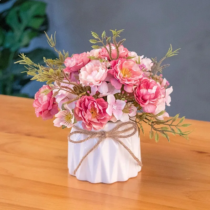 10 Heads Artificial Rose Flower Bunch for DIY Home Wedding Decoration Valentine's Day Gift