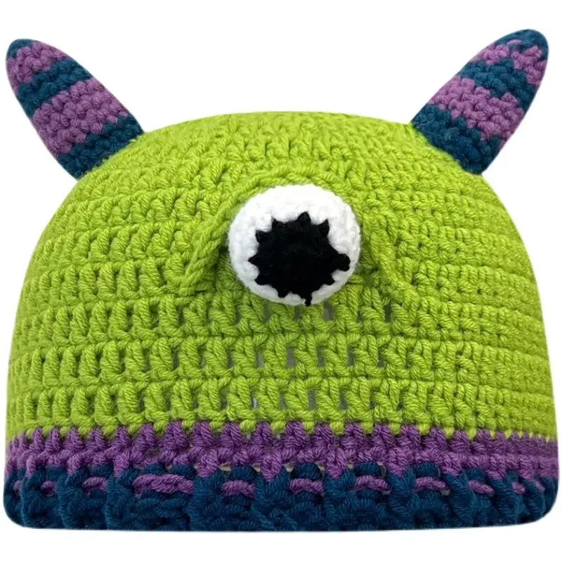 Youpin-Sombrero de lana de Shrek para mujer, Jersey de punto verde con trenzas largas, regalos de moda, otoño e invierno, 2022